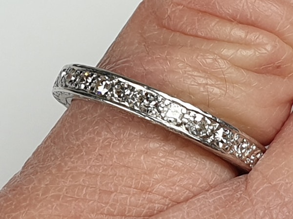 Art Deco Diamond Eternity Ring  DBGEMS - image 2