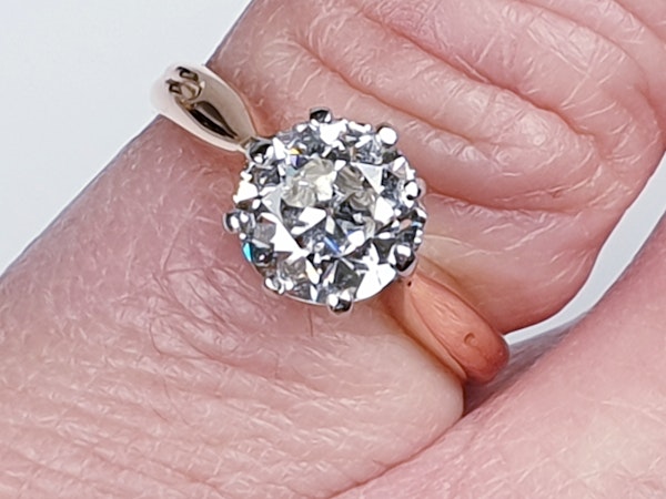 1.41ct Art deco diamond engagement ring  DBGEMS - image 1
