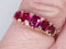 Gem Burmese ruby five stone ring  sku 4715 DBGEMS - image 4