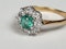 Bright fresh emerald and diamond engagement ring  DBGEMS - image 2