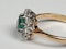 Bright fresh emerald and diamond engagement ring  DBGEMS - image 1