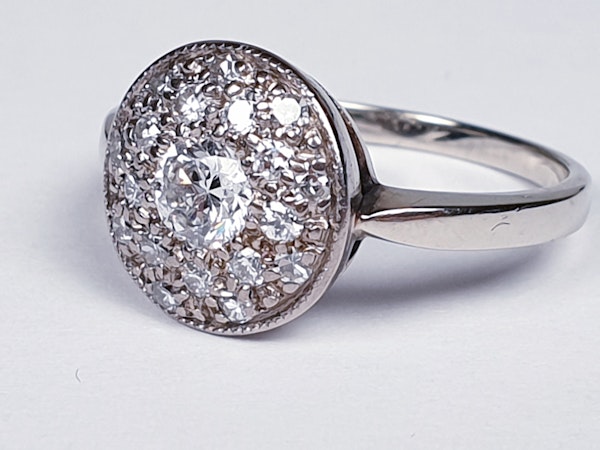 Art Deco Diamond Cluster Ring  DBGEMS - image 2