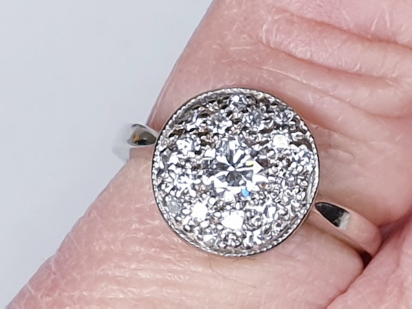 Art Deco Diamond Cluster Ring  DBGEMS - image 3