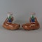 Pair of Chinese famille rose recumbent pug dog candle holders, Jiaqing (1796-1820) - image 4