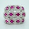18K white gold 2.50ct Natural Ruby and 0.50ct Diamond Ring - image 1