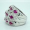 18K white gold 2.50ct Natural Ruby and 0.50ct Diamond Ring - image 3