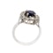 Vintage White Gold, Diamond & Sapphire Ring - image 2