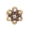 Gold, Diamond and Ruby Flower Ring - image 1