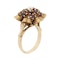 Gold, Diamond and Ruby Flower Ring - image 2