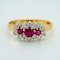 18K yellow gold 0.35ct Natural Ruby and 0.40ct Diamond Ring - image 1