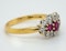 18K yellow gold 0.35ct Natural Ruby and 0.40ct Diamond Ring - image 2
