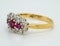 18K yellow gold 0.35ct Natural Ruby and 0.40ct Diamond Ring - image 3
