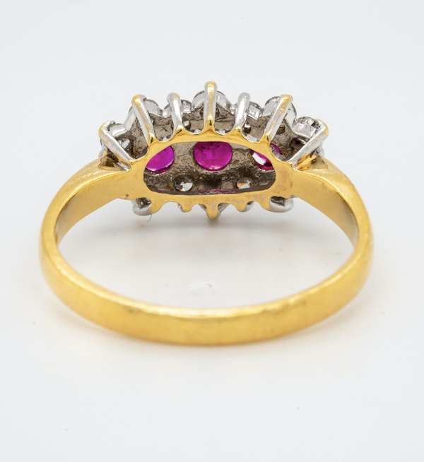 18K yellow gold 0.35ct Natural Ruby and 0.40ct Diamond Ring - image 4