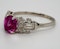 Vintage, Platinum 2.90ct Natural Pink Sapphire and 0.35ct Diamond Ring - image 3