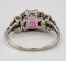 Vintage, Platinum 2.90ct Natural Pink Sapphire and 0.35ct Diamond Ring - image 4