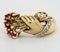 1920-s, yellow gold Natural Ruby and Diamond Ring - image 1