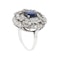 Platinum, Diamond and Sapphire Ring - image 2
