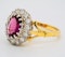 18K yellow/white gold 2.41ct Natural Ruby and 0.80ct Diamond Ring - image 2