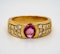 18K yellow gold 2.10ct Natural Pink Sapphire and 0.60ct Diamond Ring - image 4