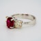 18K white gold 2.14ct Natural Burma Ruby and 0.70ct Diamond Ring. - image 3