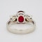 18K white gold 2.14ct Natural Burma Ruby and 0.70ct Diamond Ring. - image 4