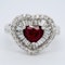 18K white gold 1.63ct Natural Ruby and 1.25ct Diamond Ring - image 1