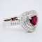 18K white gold 1.63ct Natural Ruby and 1.25ct Diamond Ring - image 2
