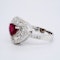 18K white gold 1.63ct Natural Ruby and 1.25ct Diamond Ring - image 3