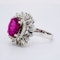 18K white gold 5.00ct Natural Ruby and 1.90ct Diamond Ring - image 2