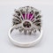 18K white gold 5.00ct Natural Ruby and 1.90ct Diamond Ring - image 4