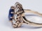 Large sapphire and diamond cluster engagement ring  DBGEMS - image 2