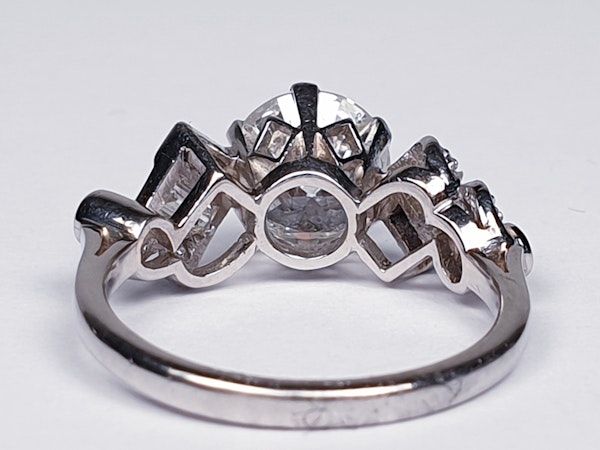 1.61ct 1930's art deco diamond engagement ring  DBGEMS - image 2