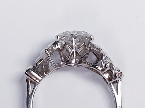 1.61ct 1930's art deco diamond engagement ring  DBGEMS - image 3