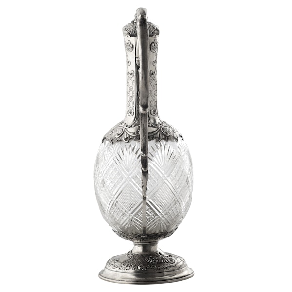 Continental Silver and Cut Glass Claret Jug, c.1890 - image 2