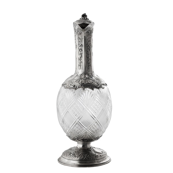 Continental Silver and Cut Glass Claret Jug, c.1890 - image 3