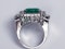 emerald and diamond 1940's cocktail ring  DBGEMS - image 1