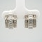 A pretty pair of platinum mounted baguette and brilliant cut diamond earrings - image 1