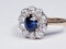 19th century antique sapphire and diamond cluster engagement ring  DBGEMS - image 5