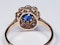 19th century antique sapphire and diamond cluster engagement ring  DBGEMS - image 4