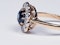 19th century antique sapphire and diamond cluster engagement ring  DBGEMS - image 6
