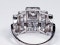 1940's French Diamond Architectural Modernist Ring  DBGEMS - image 3