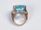 French 1960's chic Aquamarine dress ring  DBGEMS - image 4