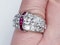 art deco diamond and ruby dress ring  DBGEMS - image 6