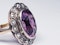 Amethyst and Diamond Cluster Ring  DBGEMS - image 2
