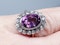 Amethyst and Diamond Cluster Ring  DBGEMS - image 4