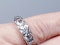 Antique five stone diamond carved half hoop engagement ring  DBGEMS - image 3