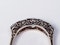 Antique five stone diamond carved half hoop engagement ring  DBGEMS - image 2