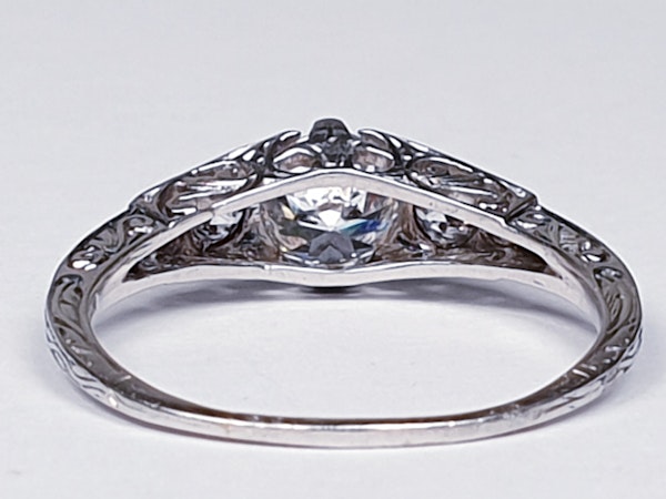 Art Deco Diamond Single Stone Ring  DBGEMS - image 1