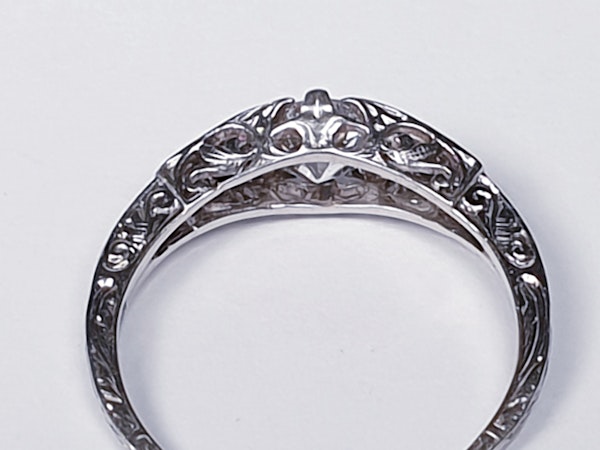 Art Deco Diamond Single Stone Ring  DBGEMS - image 2
