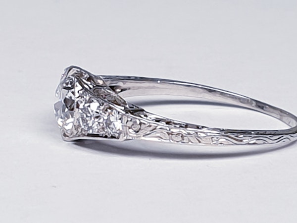 Art Deco Diamond Single Stone Ring  DBGEMS - image 5